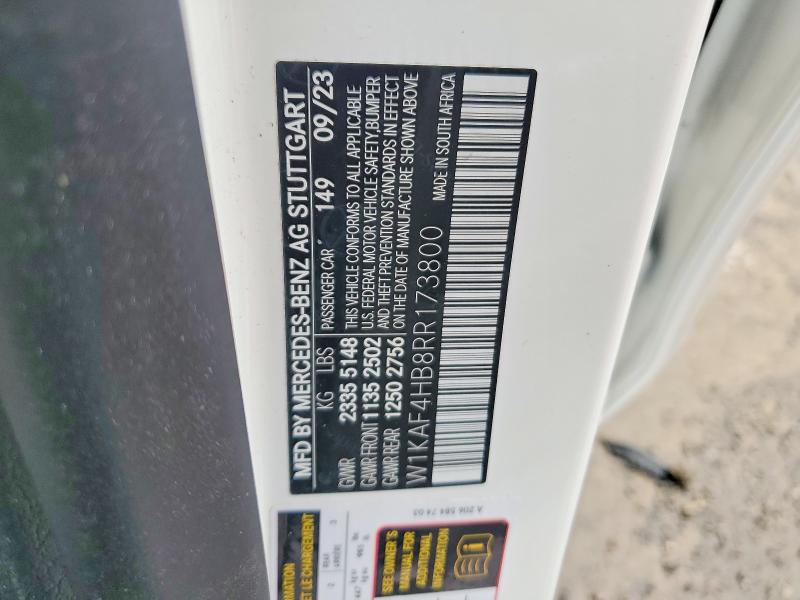 49590906 :رقم المزاد ، W1KAF4HB8RR173800 vin ، 2024 Mercedes-benz C مزاد بيع