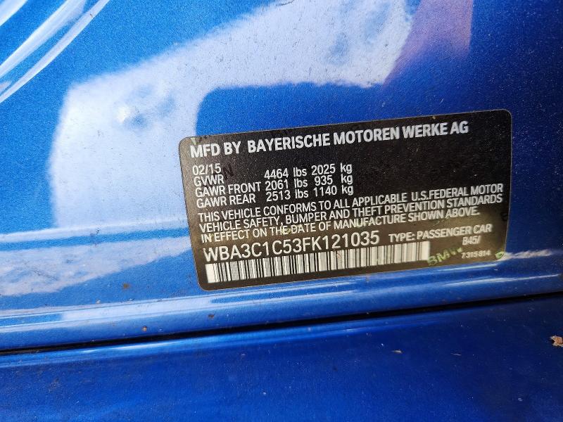 Aukcja sprzedaży 2015 Bmw 328, vin: WBA3C1C53FK121035, numer aukcji: 51854966