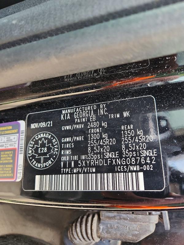 Aukcja sprzedaży 2022 Kia Sorento, vin: 5XYRHDLFXNG087642, numer aukcji: 51077696