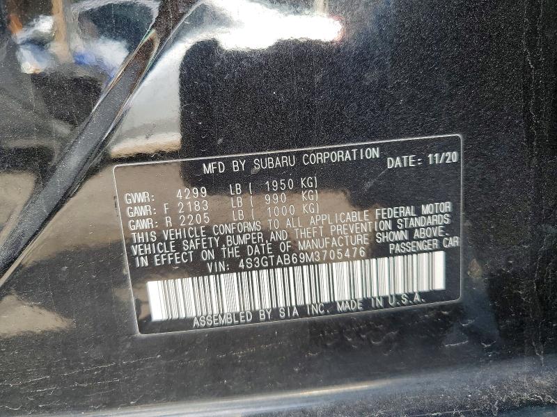 2021 Subaru Impreza მანქანა იყიდება აუქციონზე, vin: 4S3GTAB69M3705476, აუქციონის ნომერი: 48787876