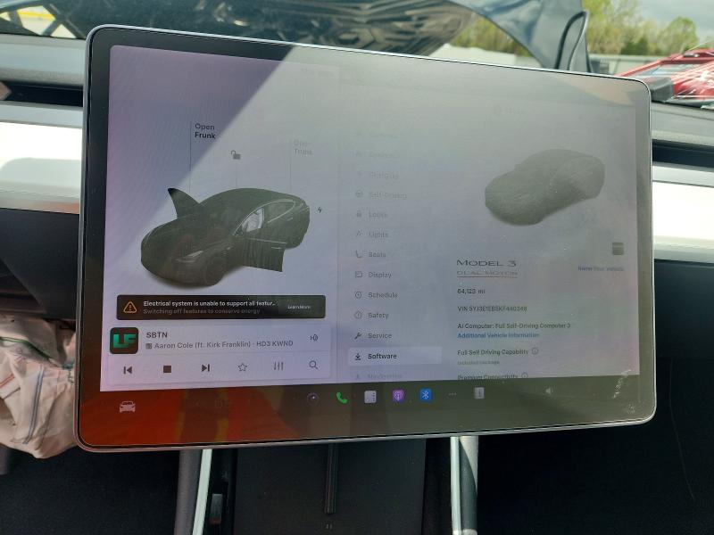 Aukcja sprzedaży 2019 Tesla Model 3, vin: 5YJ3E1EB5KF440346, numer aukcji: 51175876