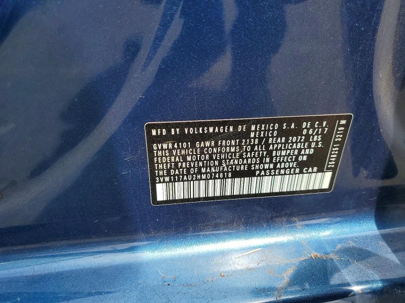 Aukcja sprzedaży 2017 Volkswagen Golf, vin: 3VW117AU2HM074618, numer aukcji: 50358546