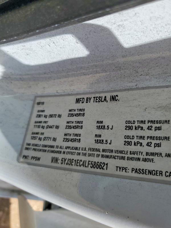 Продаж на аукціоні авто 2020 Tesla Model 3, vin: 1GTP9EEL5MZ279595, номер лоту: 50509376