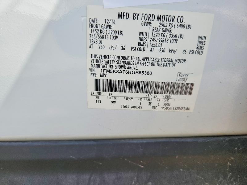 Продаж на аукціоні авто 2017 Ford Explorer, vin: 1FM5K8AT6HGB65380, номер лоту: 50296256