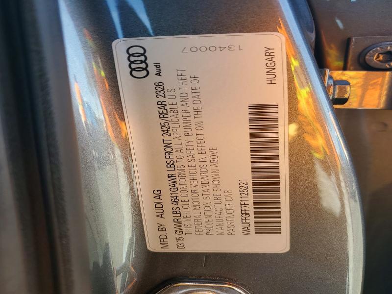 Aukcja sprzedaży 2015 Audi S3, vin: WAUFFGFF7F1125221, numer aukcji: 49217326
