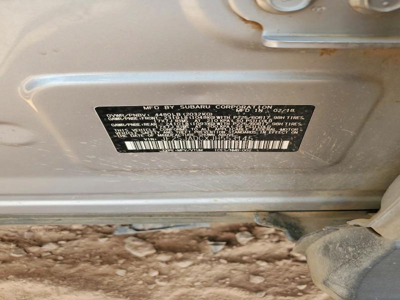 51042656 :رقم المزاد ، JF2SJADCXJH553145 vin ، 2018 Subaru Forester مزاد بيع