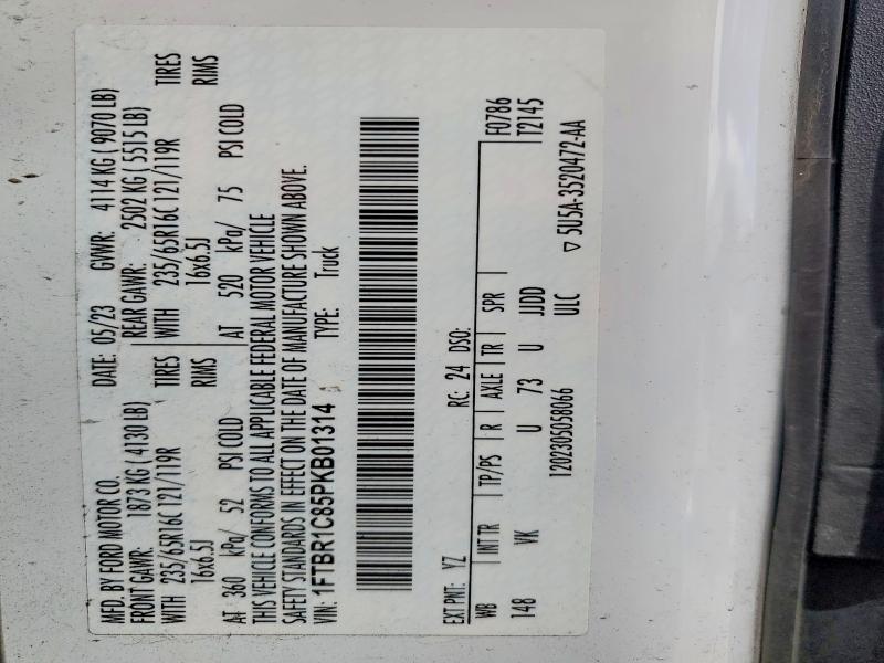 Продажа на аукционе авто 2023 Ford Transit, vin: 1FTBR1C85PKB01314, номер лота: 51087816