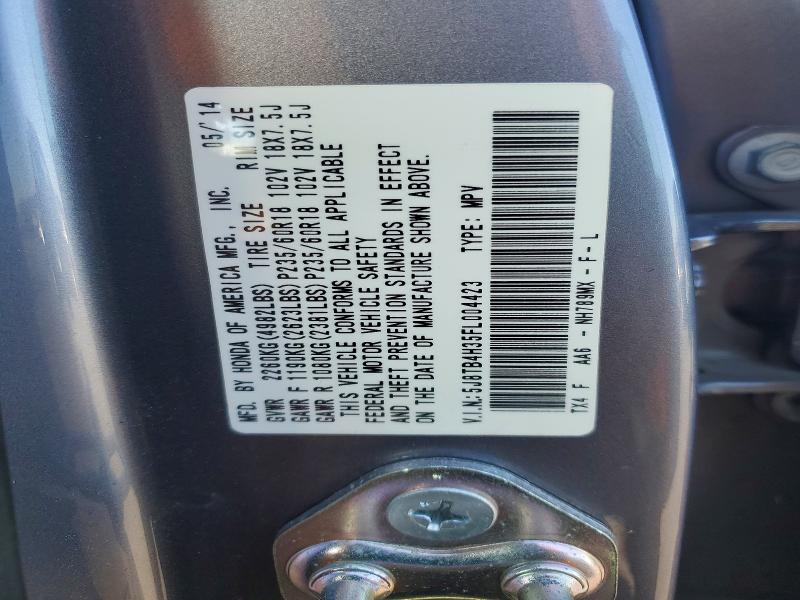 48934646 :رقم المزاد ، 5J8TB4H35FL004423 vin ، 2015 Acura Rdx مزاد بيع