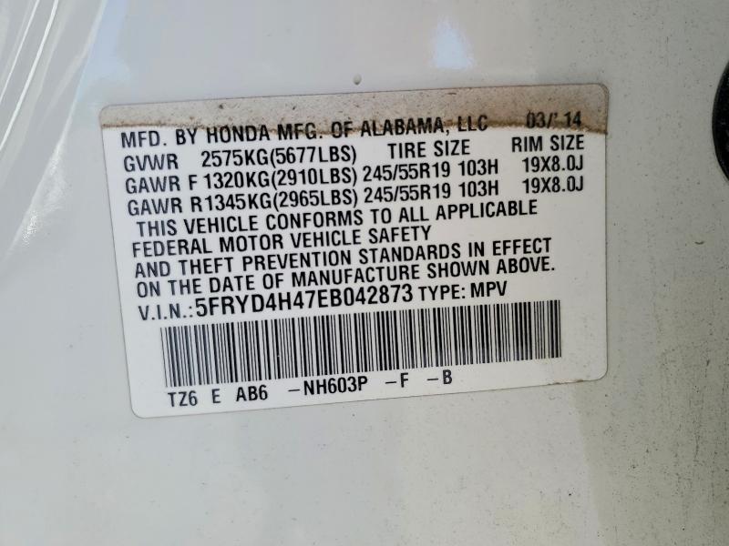 Aukcja sprzedaży 2014 Acura Mdx, vin: 5FRYD4H47EB042873, numer aukcji: 48644276