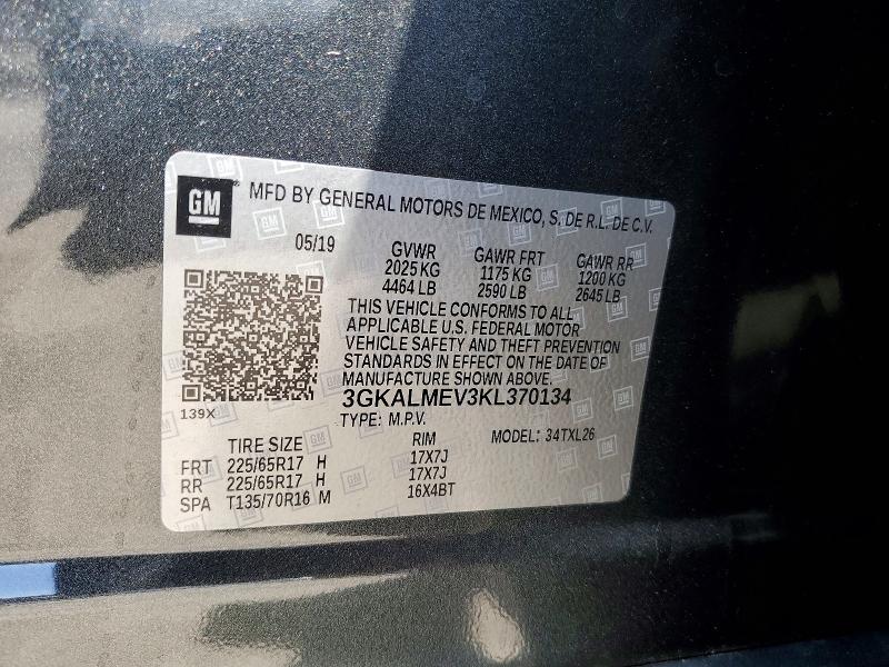 Aukcja sprzedaży 2019 Gmc Terrain, vin: 3GKALMEV3KL370134, numer aukcji: 51638256
