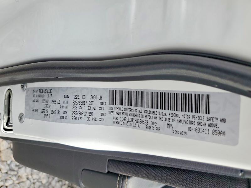Продаж на аукціоні авто 2017 Jeep Cherokee, vin: 1C4PJLCB1HW660583, номер лоту: 48796476