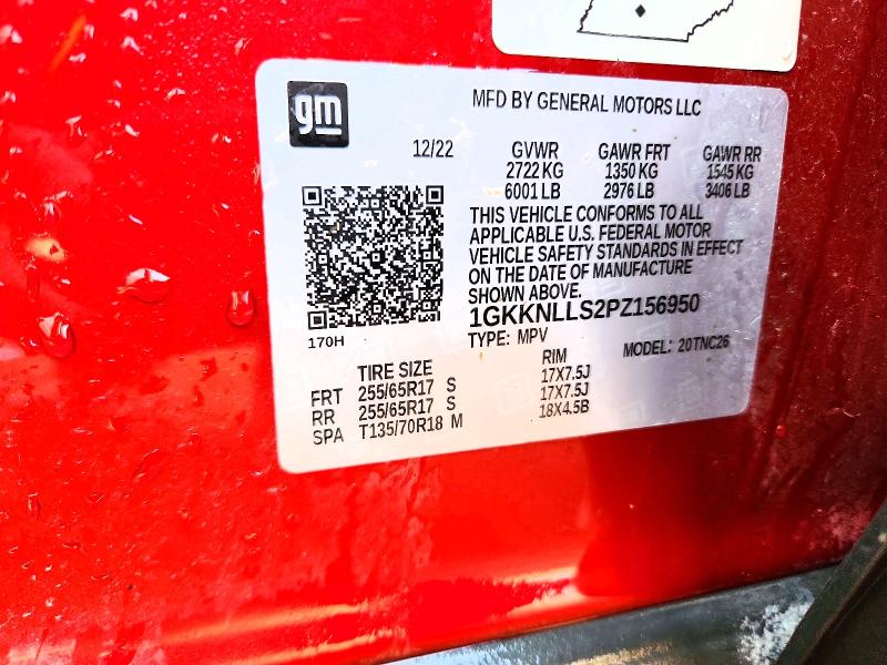 Aukcja sprzedaży 2023 Gmc Acadia, vin: 1GKKNLLS2PZ156950, numer aukcji: 48405146