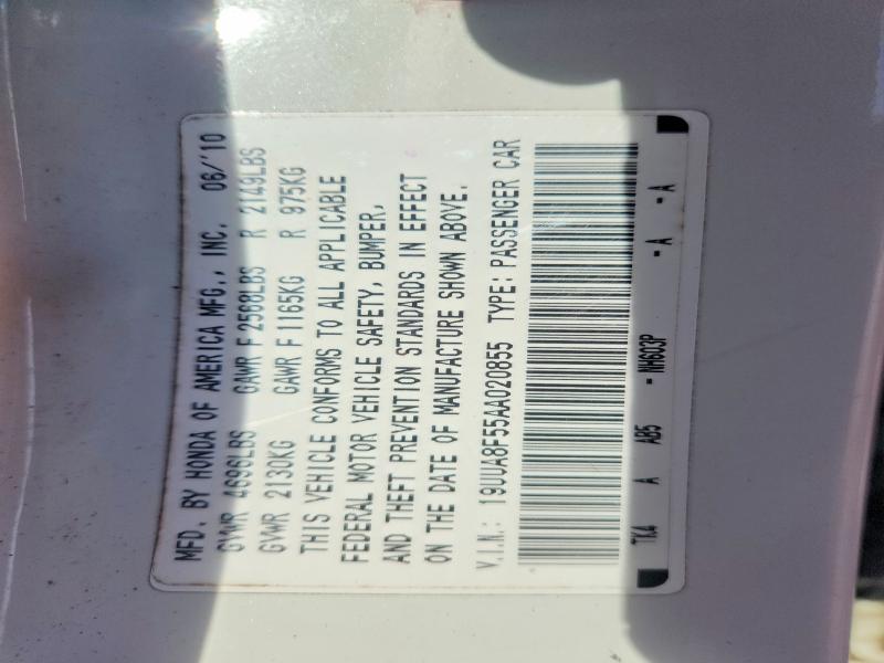Aukcja sprzedaży 2010 Acura Tl, vin: 19UUA8F55AA020855, numer aukcji: 50351716