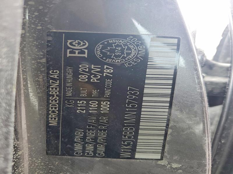 Aukcja sprzedaży 2021 Mercedes Benz Cla, vin: W1K5J5BB1MN157937, numer aukcji: 79942365