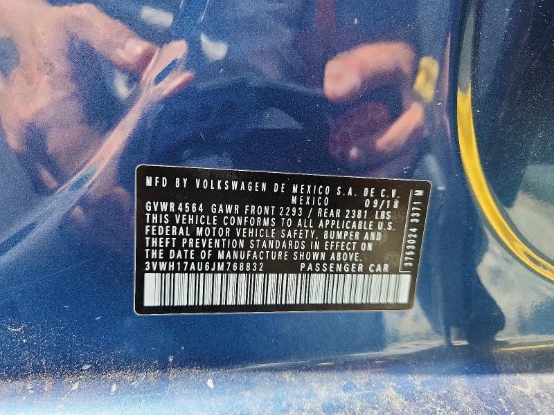 Продажа на аукционе авто 2018 Volkswagen Golf Alltrack, vin: 3VWH17AU6JM768832, номер лота: 50134206