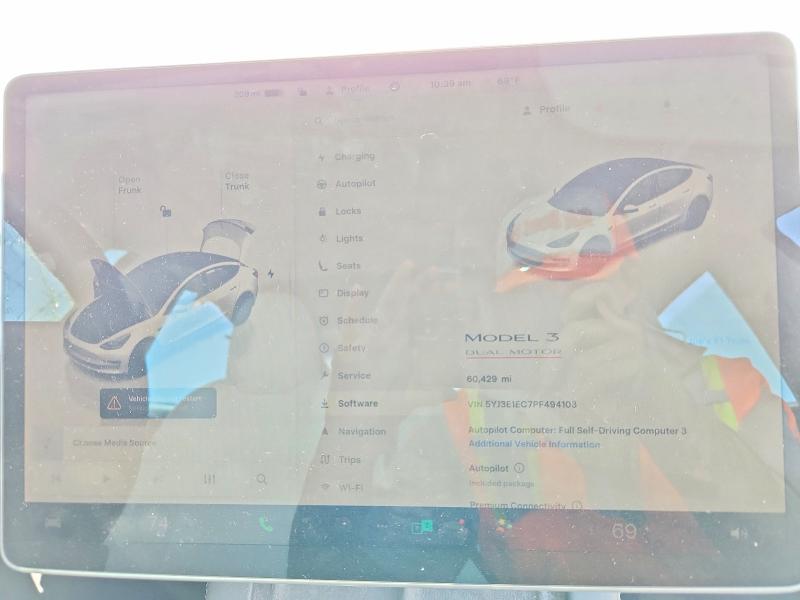 50002616 :رقم المزاد ، 5YJ3E1EC7PF494103 vin ، 2023 Tesla Model 3 مزاد بيع
