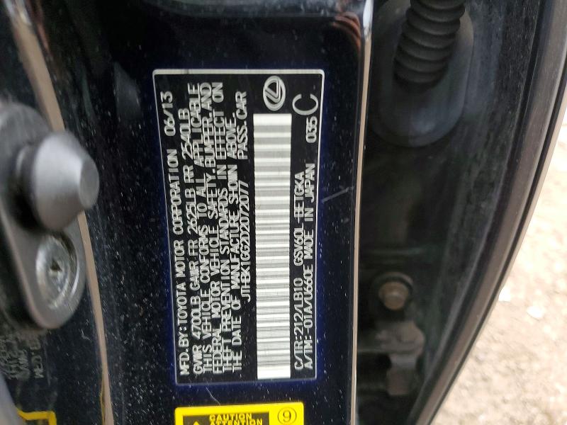 Aukcja sprzedaży 2013 Lexus Es, vin: JTHBK1GG2D2072077, numer aukcji: 51190296