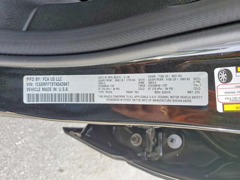 Продажа на аукционе авто 2026 Ram 1500, vin: 1C6SRFFT8TN343947, номер лота: 50322336