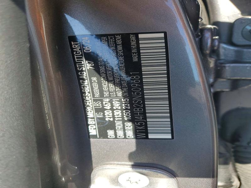 Aukcja sprzedaży 2025 Mercedes-benz Cla, vin: W1K5J4HB2SN509681, numer aukcji: 49884236