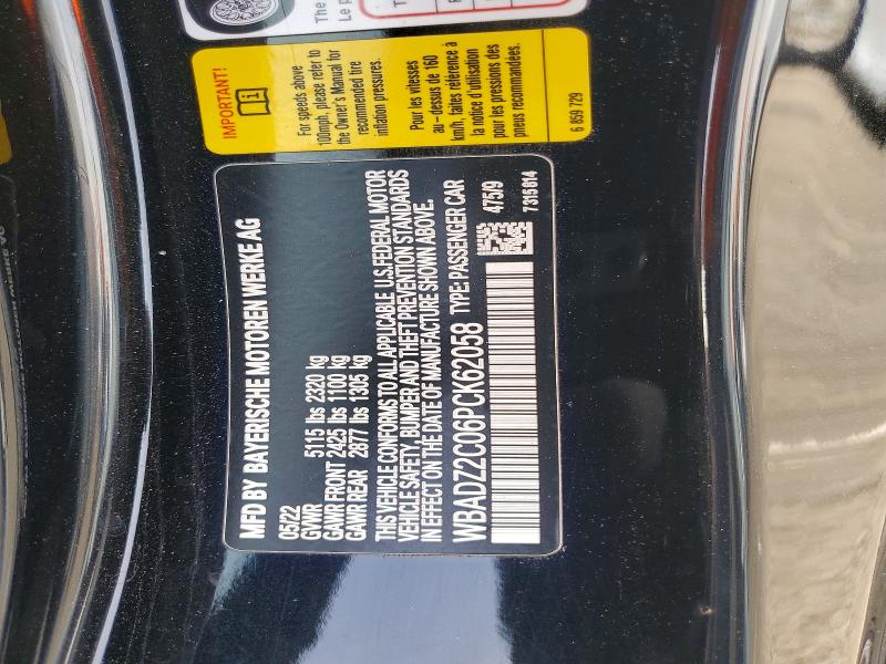 Продаж на аукціоні авто 2023 Bmw 840i, vin: WBADZ2C06PCK62058, номер лоту: 48860956