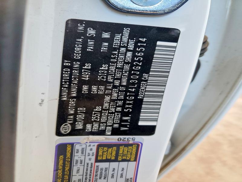50356626 :رقم المزاد ، 5XXGT4L30JG256514 vin ، 2018 Kia Optima مزاد بيع