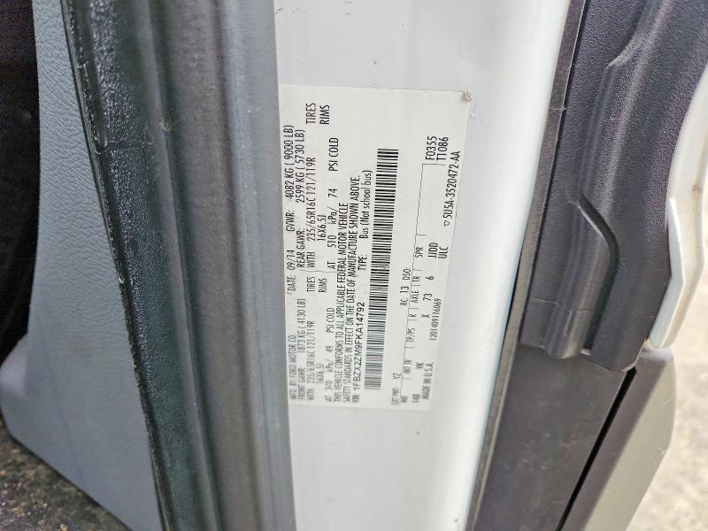 Aukcja sprzedaży 2015 Ford Transit, vin: 1FBZX2ZM9FKA14792, numer aukcji: 50997286