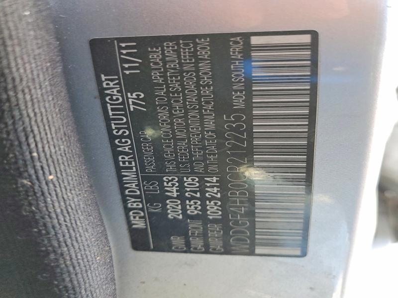51373776 :رقم المزاد ، WDDGF4HB0CR212235 vin ، 2012 Mercedes-benz C مزاد بيع