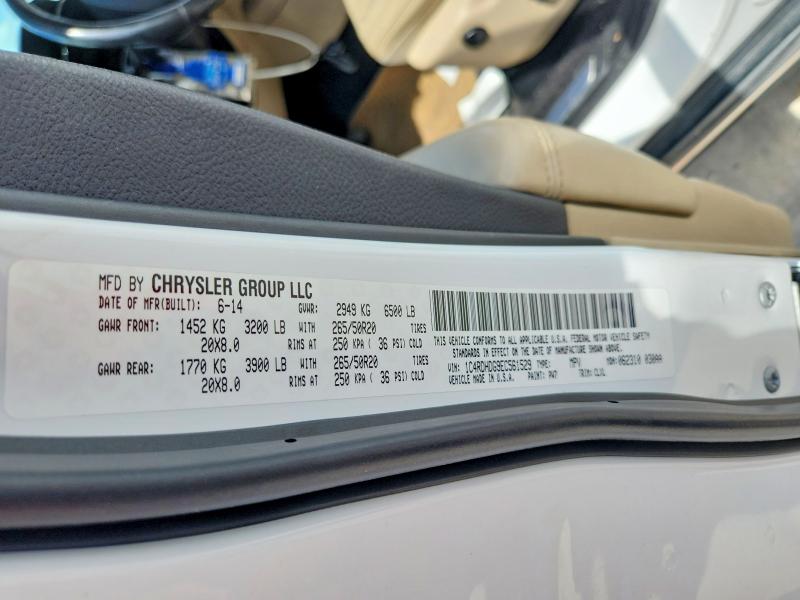 2014 Dodge Durango მანქანა იყიდება აუქციონზე, vin: 1C4RDHDG9EC561529, აუქციონის ნომერი: 49643206