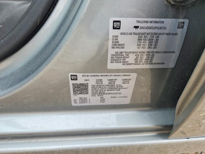 Продаж на аукціоні авто 2023 Chevrolet Silverado, vin: 2GCUDDED1P1132711, номер лоту: 48797366