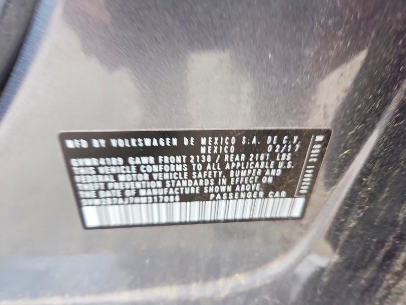 Aukcja sprzedaży 2017 Volkswagen Jetta, vin: 3VW2B7AJ7HM317086, numer aukcji: 51453966