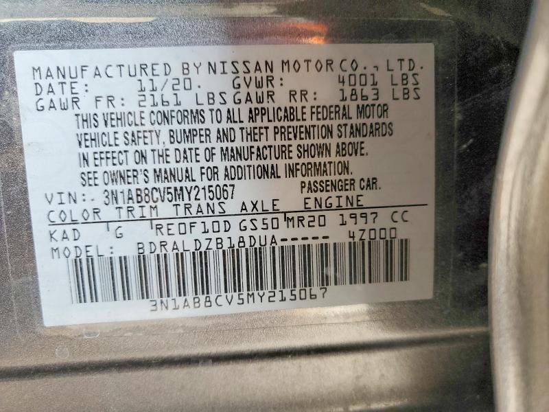 Aukcja sprzedaży 2021 Nissan Sentra, vin: 3N1AB8CV5MY215067, numer aukcji: 48880696
