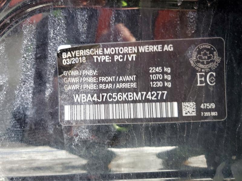 Aukcja sprzedaży 2019 Bmw 440xi, vin: WBA4J7C56KBM74277, numer aukcji: 49564126