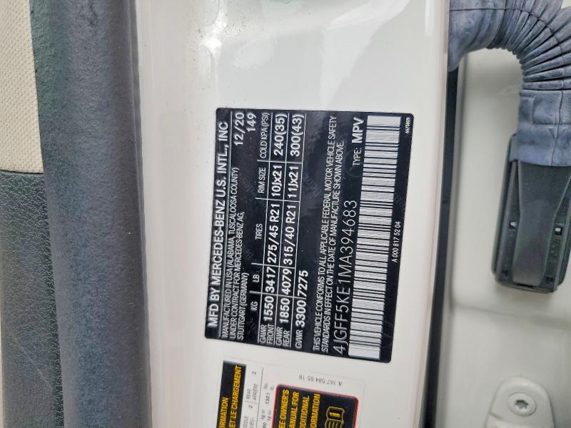 Продажа на аукционе авто 2021 Mercedes-benz Gls, vin: 4JGFF5KE1MA394683, номер лота: 51022716