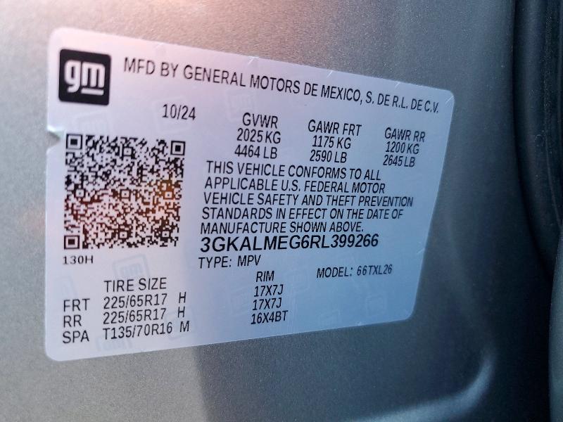 Aukcja sprzedaży 2024 Gmc Terrain, vin: 3GKALMEG6RL399266, numer aukcji: 50176146