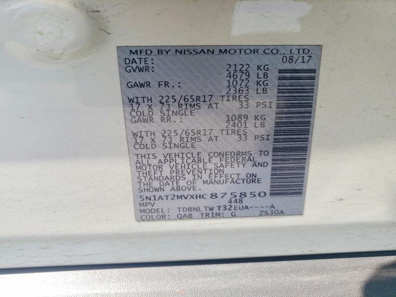 Продаж на аукціоні авто 2017 Nissan Rogue, vin: 5N1AT2MVXHC875850, номер лоту: 49452096