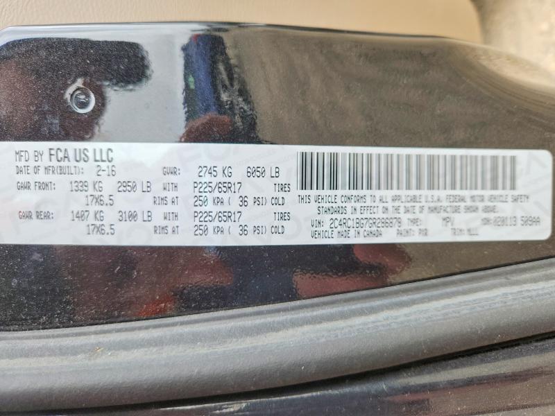 51768616 :رقم المزاد ، 2C4RC1BG7GR286878 vin ، 2016 Chrysler Town & Country مزاد بيع