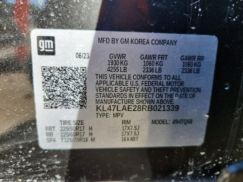50178416 :رقم المزاد ، KL47LAE28RB021339 vin ، 2024 Buick Envista مزاد بيع