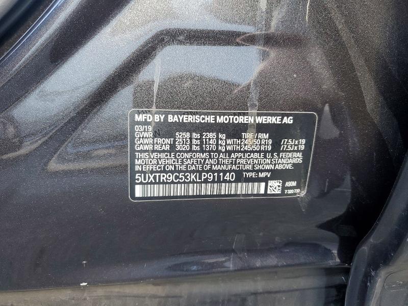 Продаж на аукціоні авто 2019 Bmw X3, vin: 5UXTR9C53KLP91140, номер лоту: 49910946