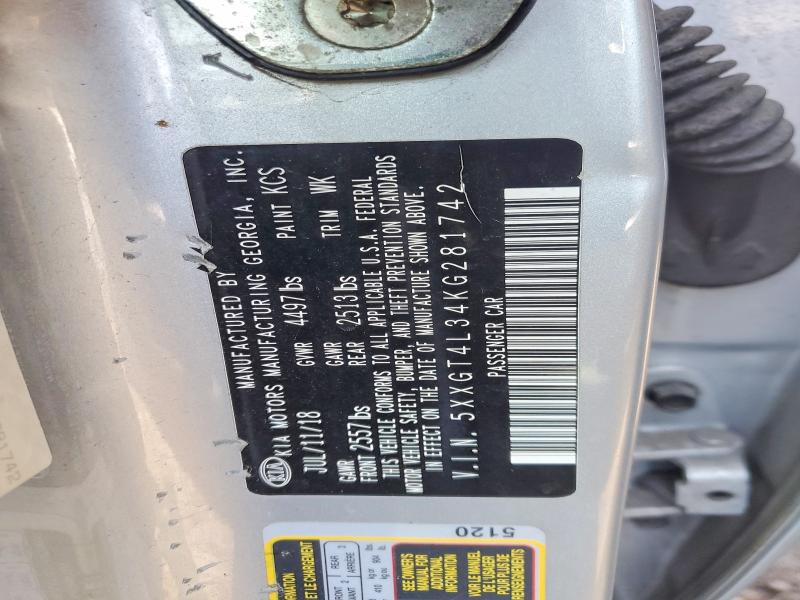 48983556 :رقم المزاد ، 5XXGT4L34KG281742 vin ، 2019 Kia Optima مزاد بيع