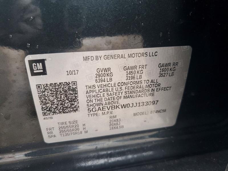 Продаж на аукціоні авто 2018 Buick Enclave, vin: 5GAEVBKW0JJ133097, номер лоту: 48055066