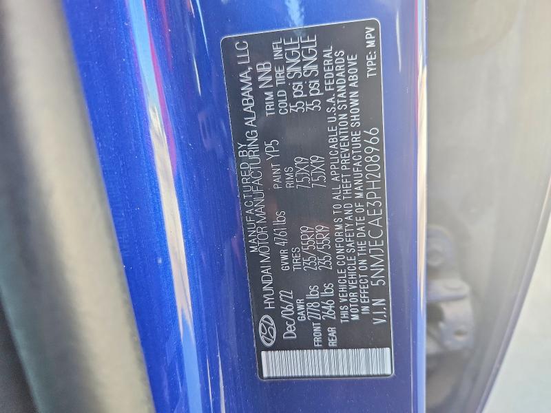 Aukcja sprzedaży 2023 Hyundai Tucson, vin: 5NMJECAE3PH208966, numer aukcji: 49766966