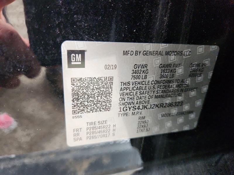 Продаж на аукціоні авто 2019 Cadillac Escalade, vin: 1GYS4JKJ2KR286323, номер лоту: 48215306