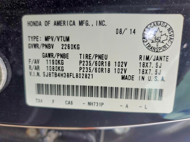 Продаж на аукціоні авто 2015 Acura Rdx, vin: 5J8TB4H38FL802821, номер лоту: 50280966