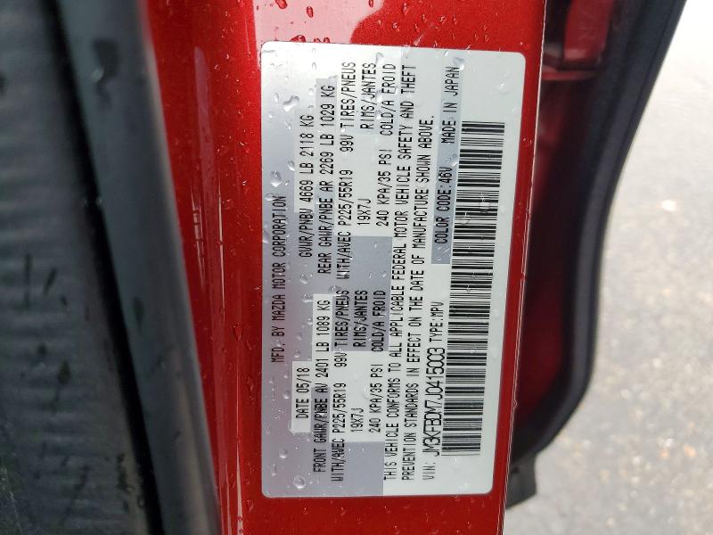 50325556 :رقم المزاد ، JM3KFBDM7J0415003 vin ، 2018 Mazda Cx-5 مزاد بيع