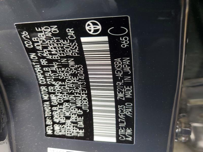 51582626 :رقم المزاد ، JTDBCMFE7T3140463 vin ، 2026 Toyota Corolla Hybrid مزاد بيع