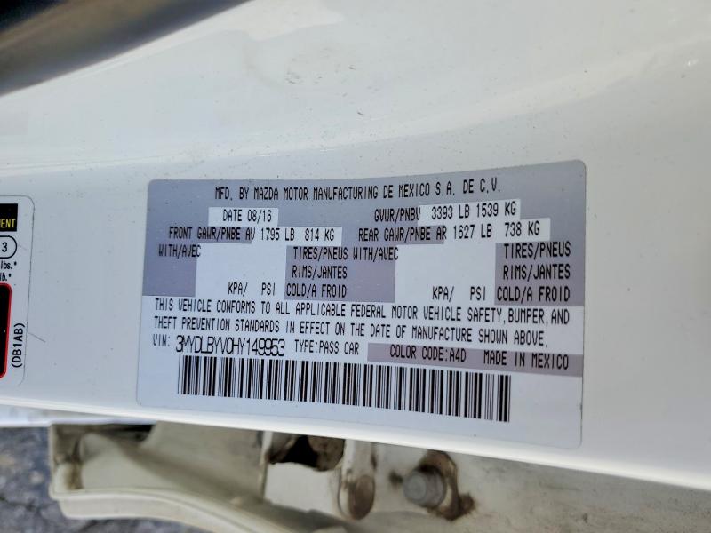 Продаж на аукціоні авто 2017 Toyota Yaris Ia, vin: 3MYDLBYV0HY149953, номер лоту: 50186016