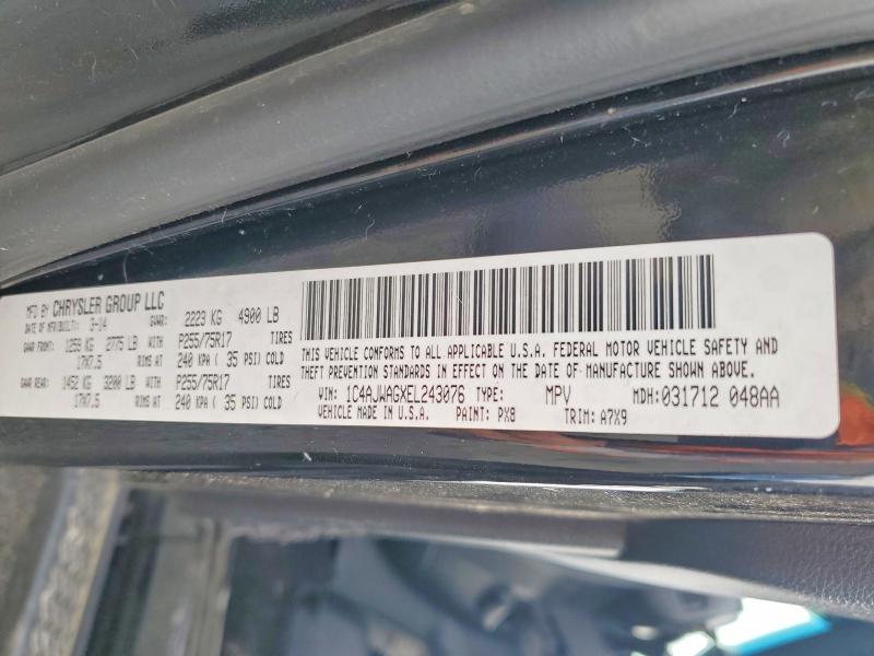 Продаж на аукціоні авто 2014 Jeep Wrangler, vin: 1C4AJWAGXEL243076, номер лоту: 51698326