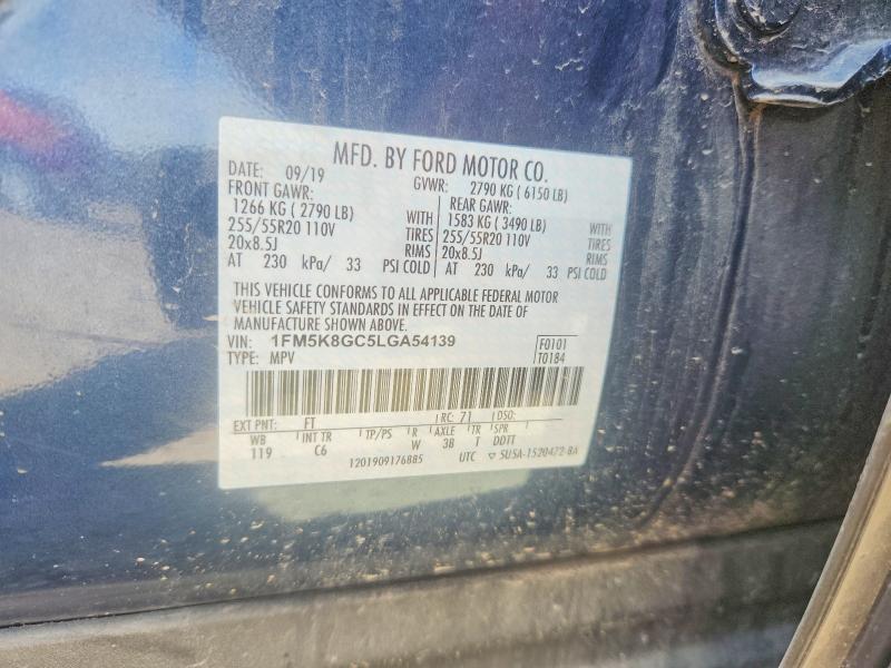 Aukcja sprzedaży 2020 Ford Explorer, vin: 1FM5K8GC5LGA54139, numer aukcji: 51484826