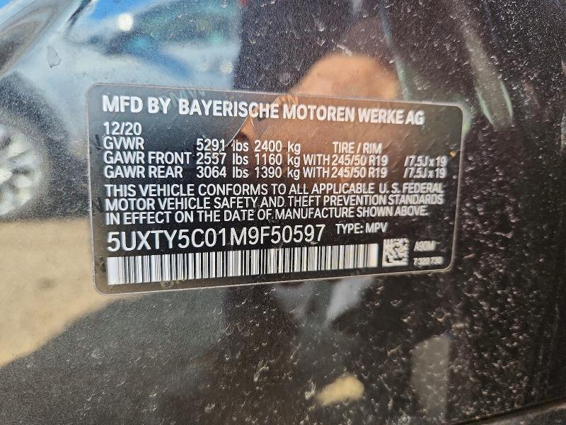 Продаж на аукціоні авто 2021 Bmw X3, vin: 5UXTY5C01M9F50597, номер лоту: 48957606