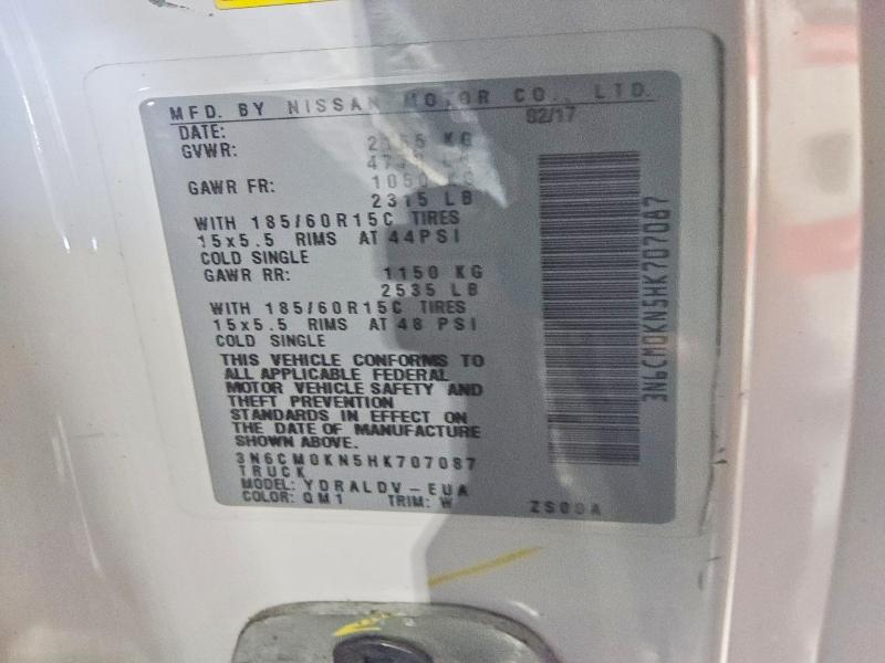 Aukcja sprzedaży 2017 Nissan Nv200, vin: 3N6CM0KN5HK707087, numer aukcji: 51073666